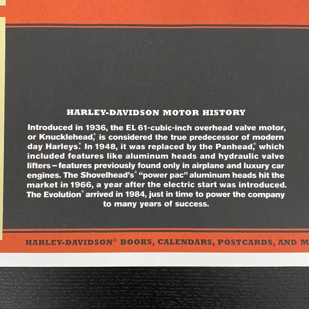 Harley-Davidson Vintage 1999 Engine Poster
